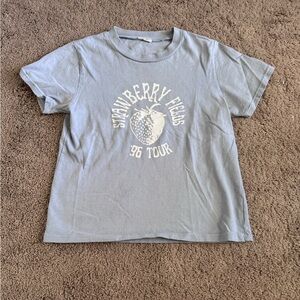 Brandy Melville Starberry Fields Light Blue Baby T-Shirt